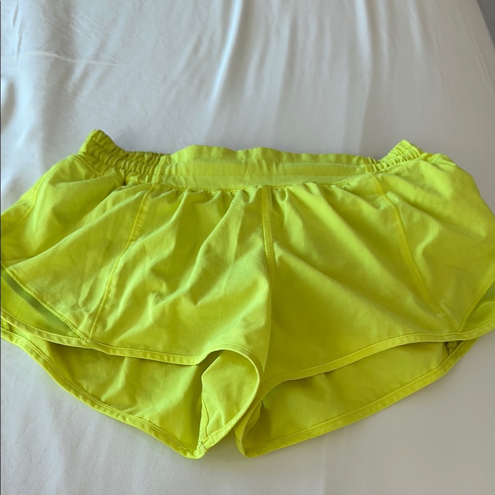 Lululemon Athletica Bright Yellow Athletic Shorts